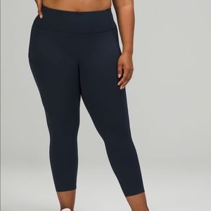 Navy Lululemon Fast and Free HighRise Crop 23”